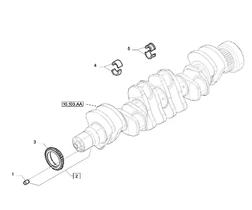 503776616 - Комплект 2шт. коленчатых вкладышей